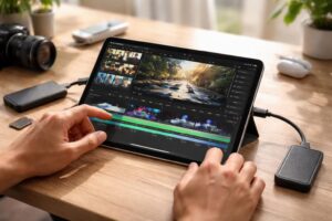 découvrez un workflow rapide et efficace pour le montage vidéo sur ipad, de l'importation des fichiers jusqu'à l'export final.